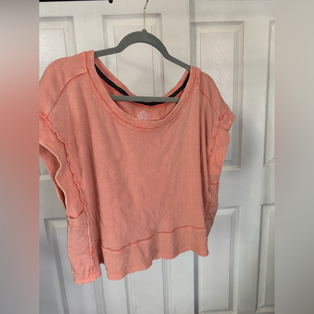 Anthropologie Pilcro Light Coral Short Sleeve top